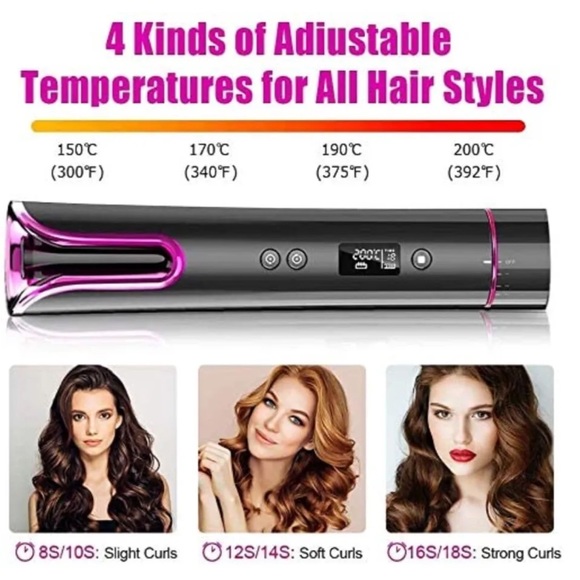 Rechargeable Cordless Hair Curler MDJ-808 - Picture 2 of 8